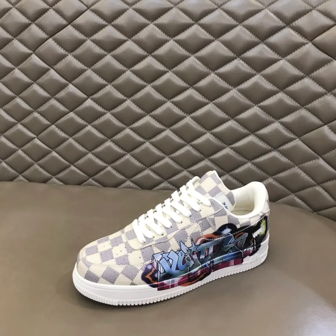 Men's shoes 💰p460 "*OUIS *UITTO*" x OFF-WHITE x Nike tripartite collaboration! Trendy and cool men's casual sports shoes with unrivaled color matching. The design idea basically continues the style of THE TEN. The Swoosh line and tongue label have a very familiar visual effect and are both fashionable and trendy! A must-have for fashionistas! The effect on your feet is absolutely stunning! Size: 38-45